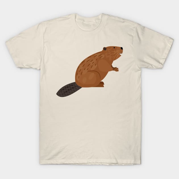 Beaver T-Shirt by JunkyDotCom